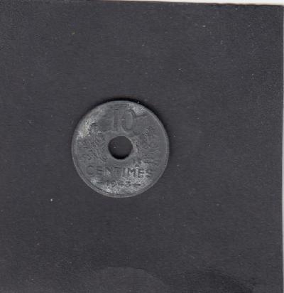 Beschrijving: 10 Centimes HOLE 1,3 mm